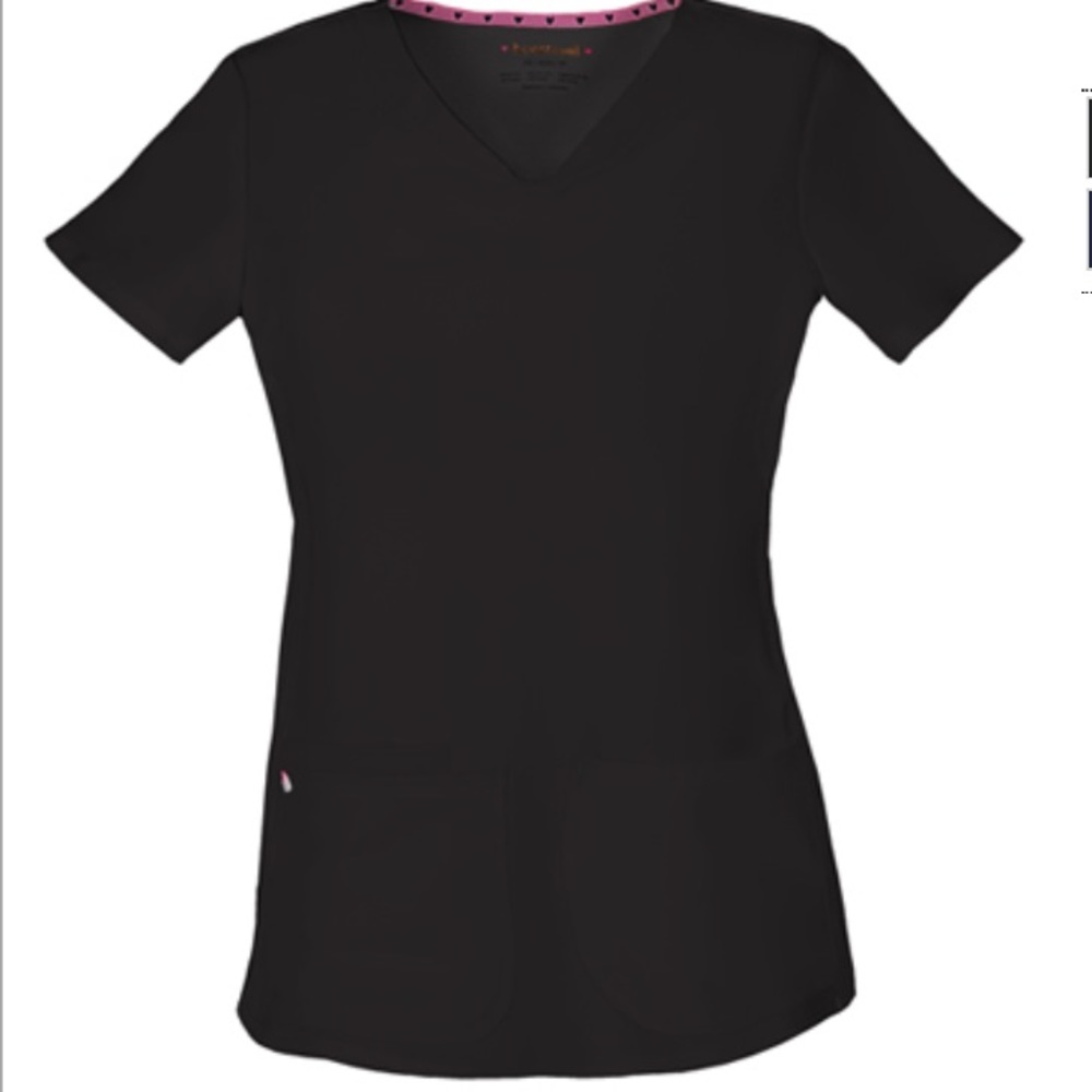 HeartSoul Break On Through Vneck Scrub Top (Black)